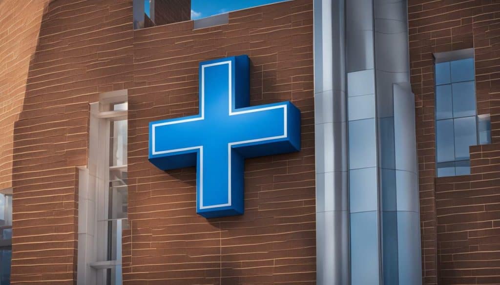 Blue Cross Blue Shield sign