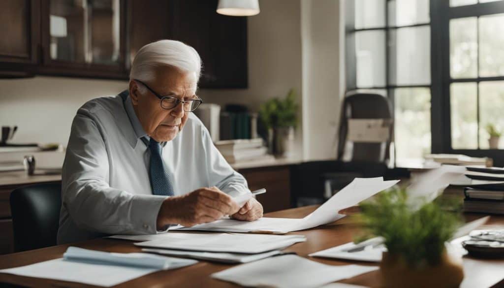Medicare agent helping a senior