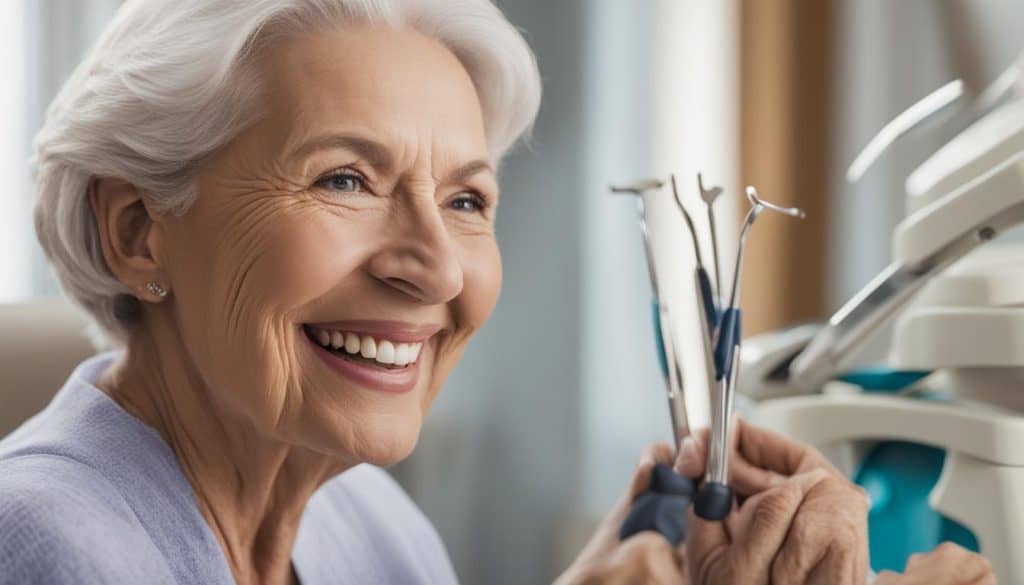 senior with dental insurance