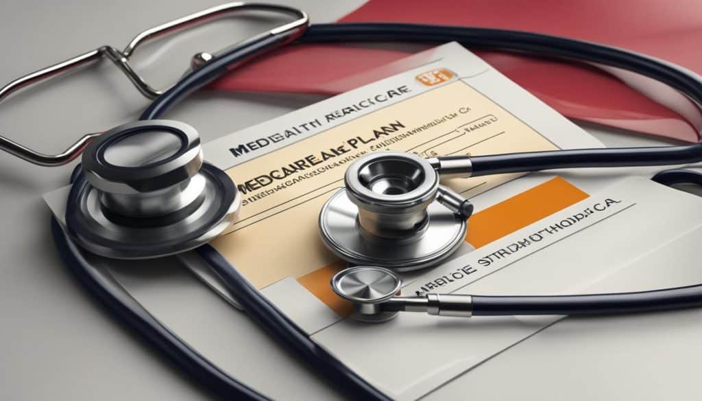Medicare card with stethoscope
