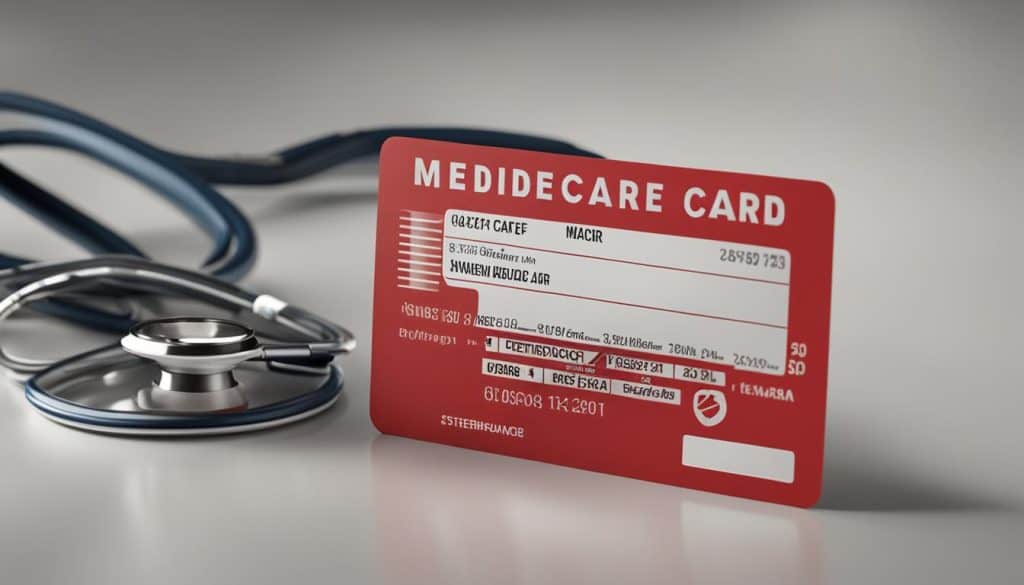 medicare card with stethoscope medicare card with stethoscope